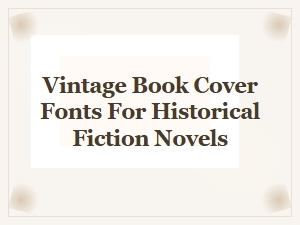 Vintage Book Cover Fonts for Historical Fiction